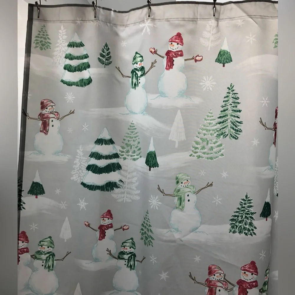 Winter Snowman Shower Curtain